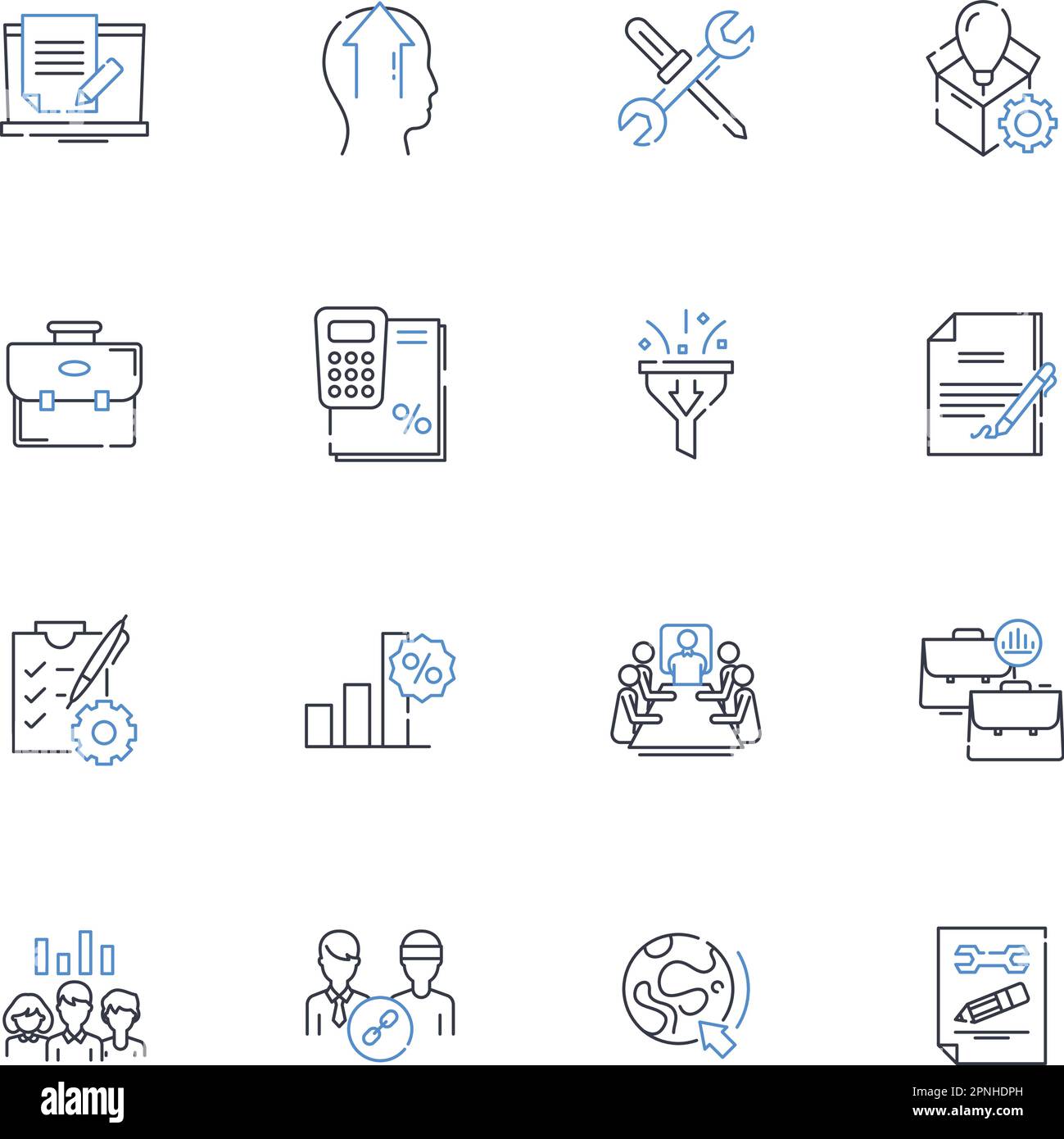 Cost optimization line icons collection. Efficiency, Streamlining, Reduction, Rationalization, Consolidation, Minimization, Optimization vector and Stock Vector