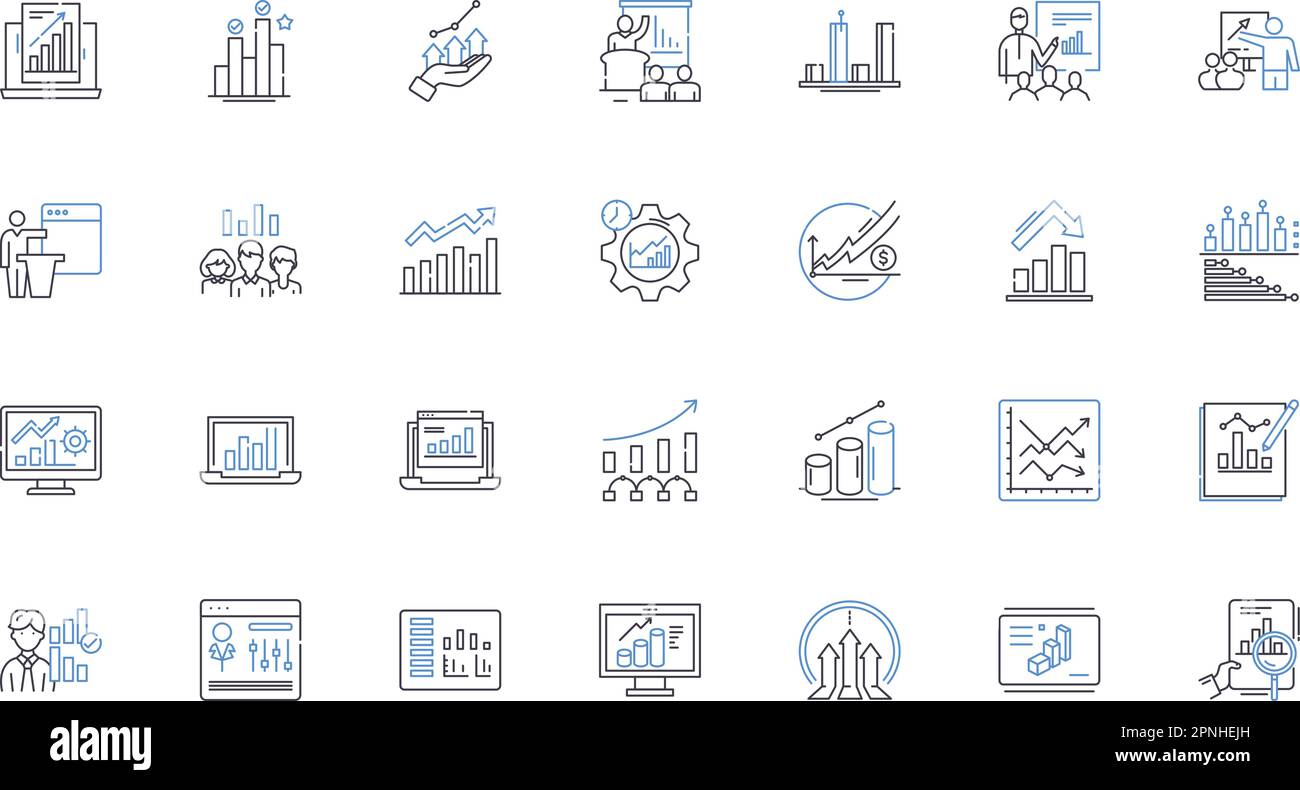 Information graphics line icons collection. ata visualization, Charts ...
