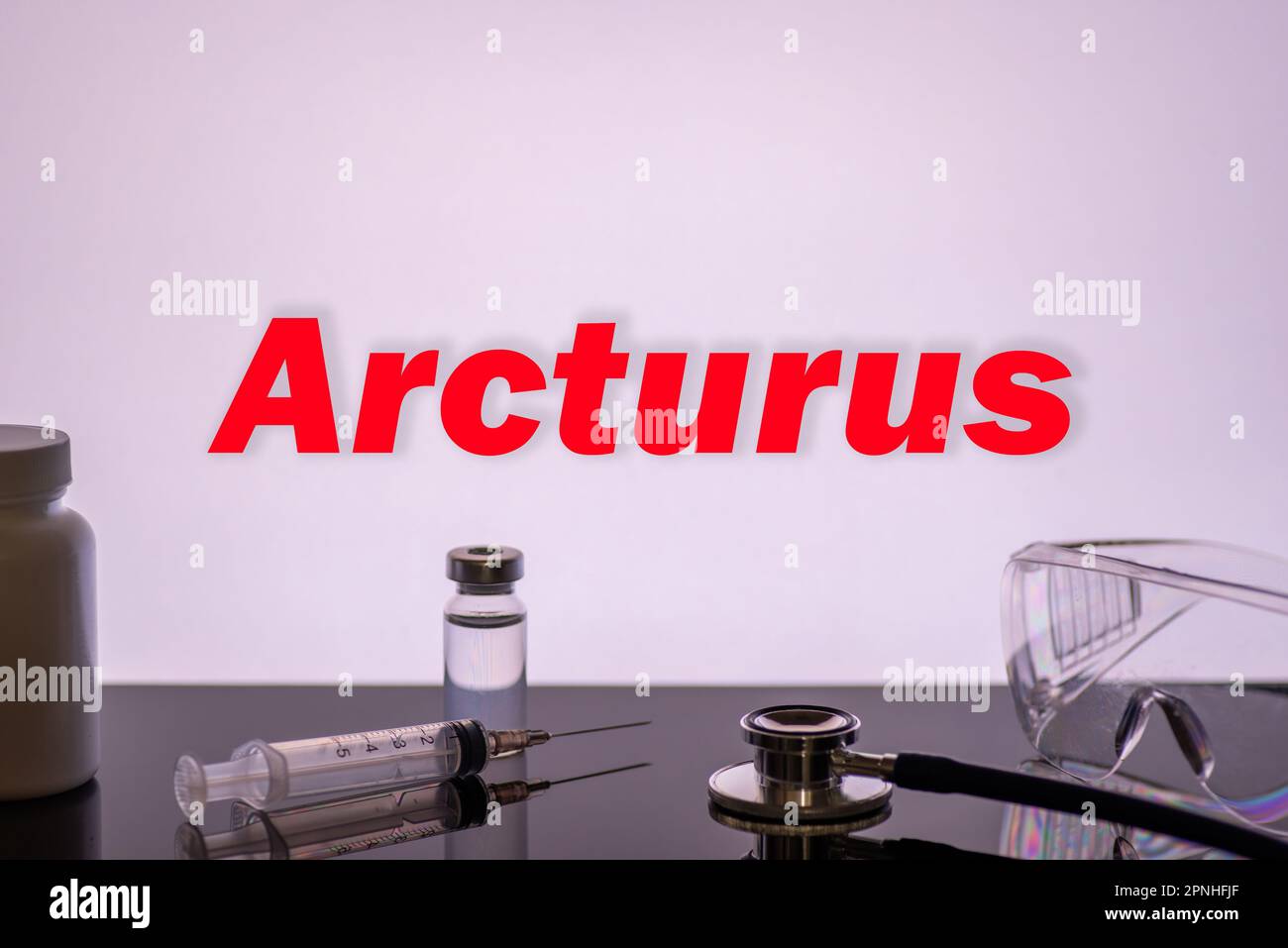 Background of Arcturus(XBB.1.16),Medical health concept Stock Photo