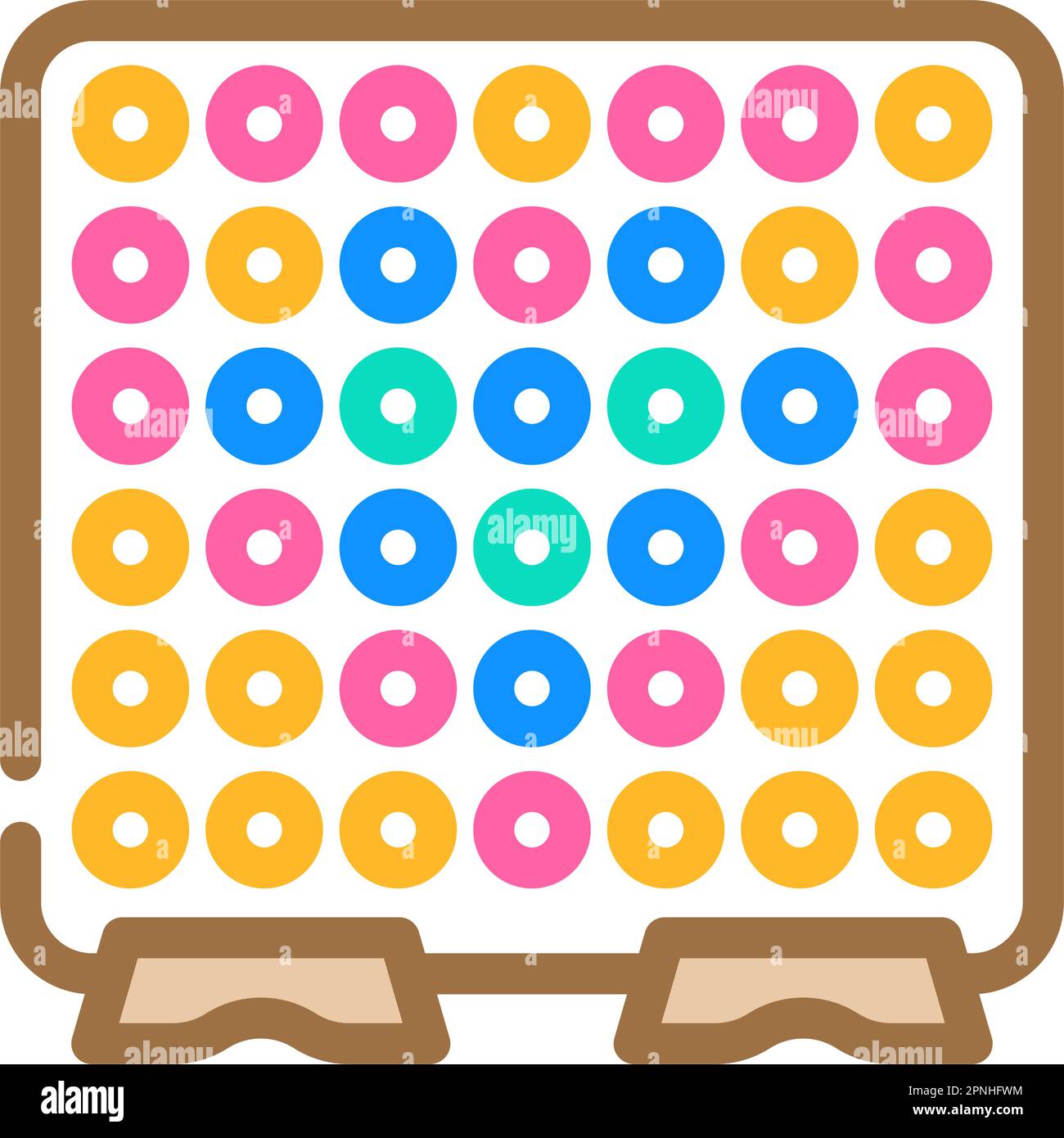 pegboard kid bedroom color icon vector illustration Stock Vector Image ...