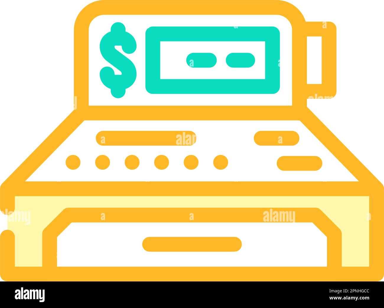play-money-cash-register-toy-baby-color-icon-vector-illustration-stock-vector-image-art-alamy