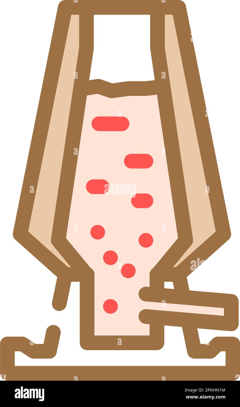 blast furnace steel production color icon vector illustration Stock