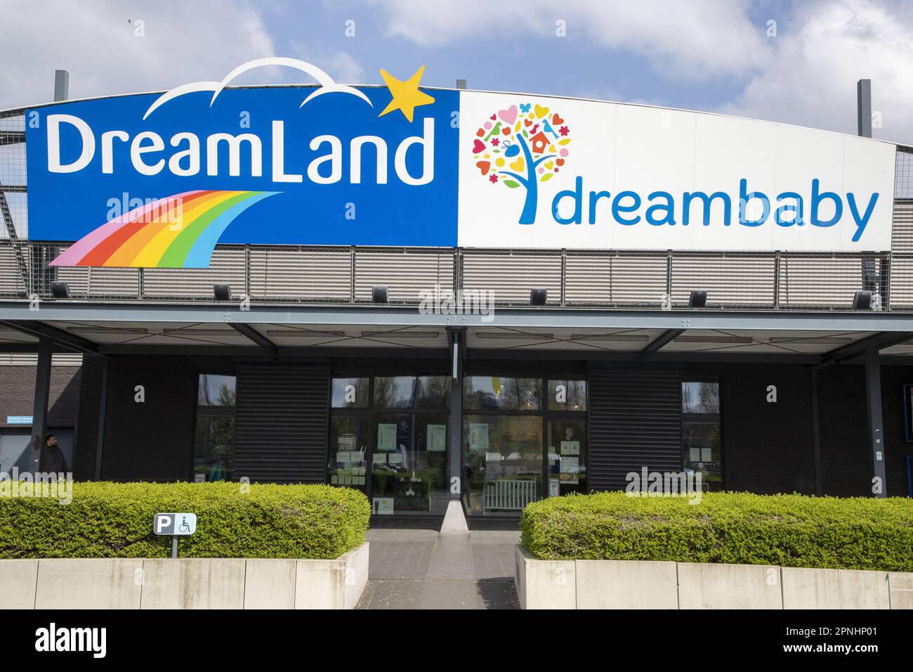 Lot, Belgium. 19th Apr, 2023. The Drogenbos branch of the Dreamland and  Dreambaby stores of the Colruyt group pictured on Wednesday 19 April 2023.  Discounter Colruyt announced plans to close one of