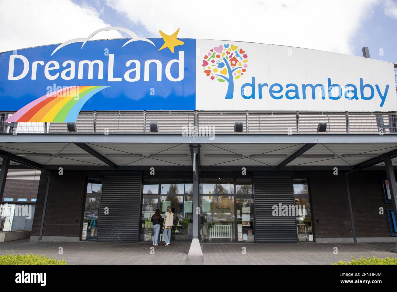 Lot, Belgium. 19th Apr, 2023. Illustration picture shows the headquarters  of the Dreamland and Dreambaby stores of the Colruyt group in Lot on  Wednesday 19 April 2023. Discounter Colruyt announced plans to