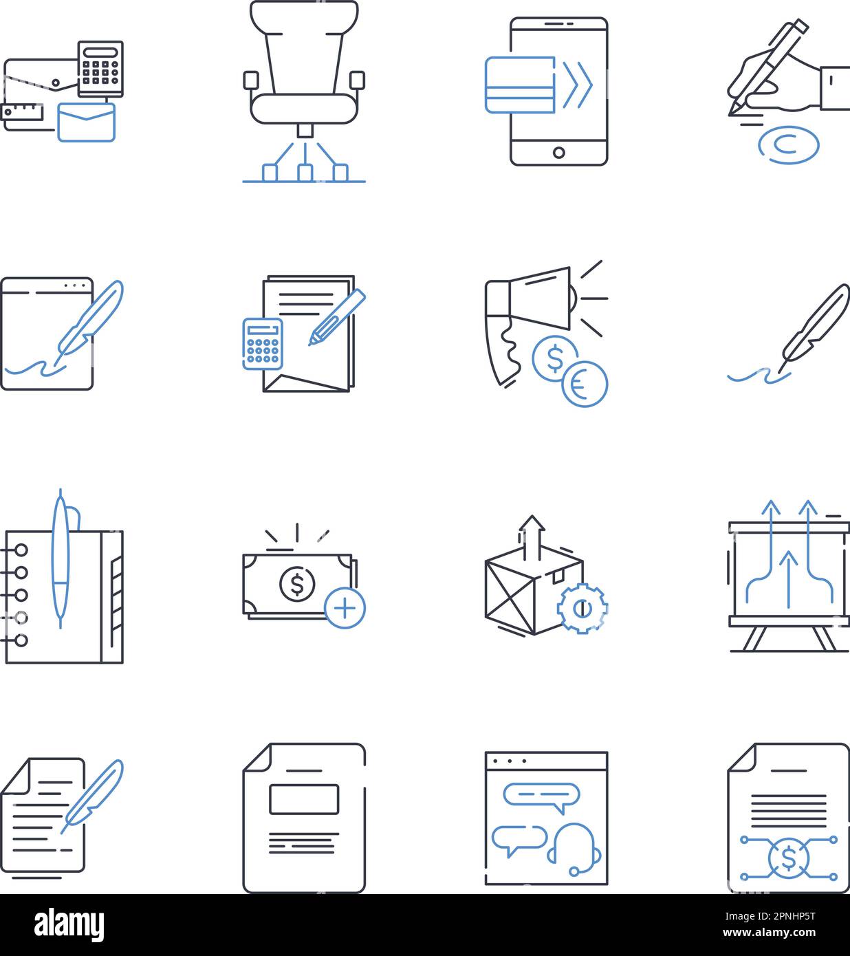 Currency exchange line icons collection. Exchange, Forex, Currency