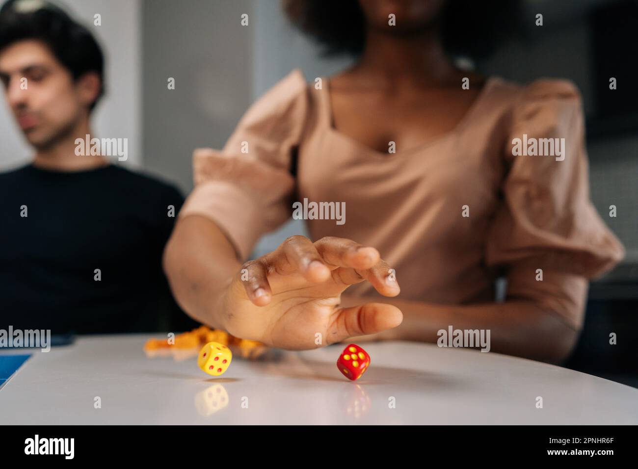 Close Up Hands Of Unrecognizable African American Young Woman Throwing