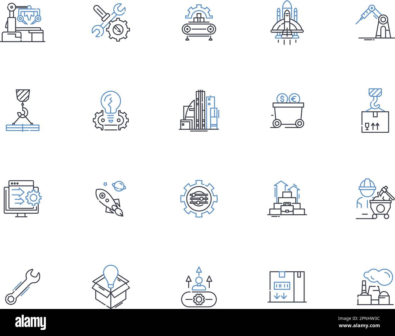 Exportation line icons collection. Trade, Globalization, Shipping, Importing, Logistics, Commerce, International vector and linear illustration Stock Vector