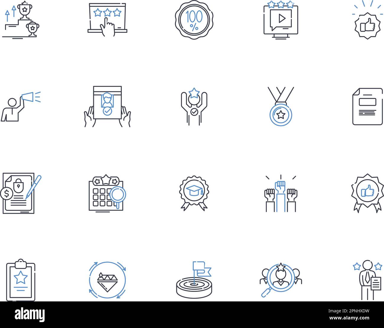 Plaques line icons collection. Engraved, Commemorative, Trophy, Metal