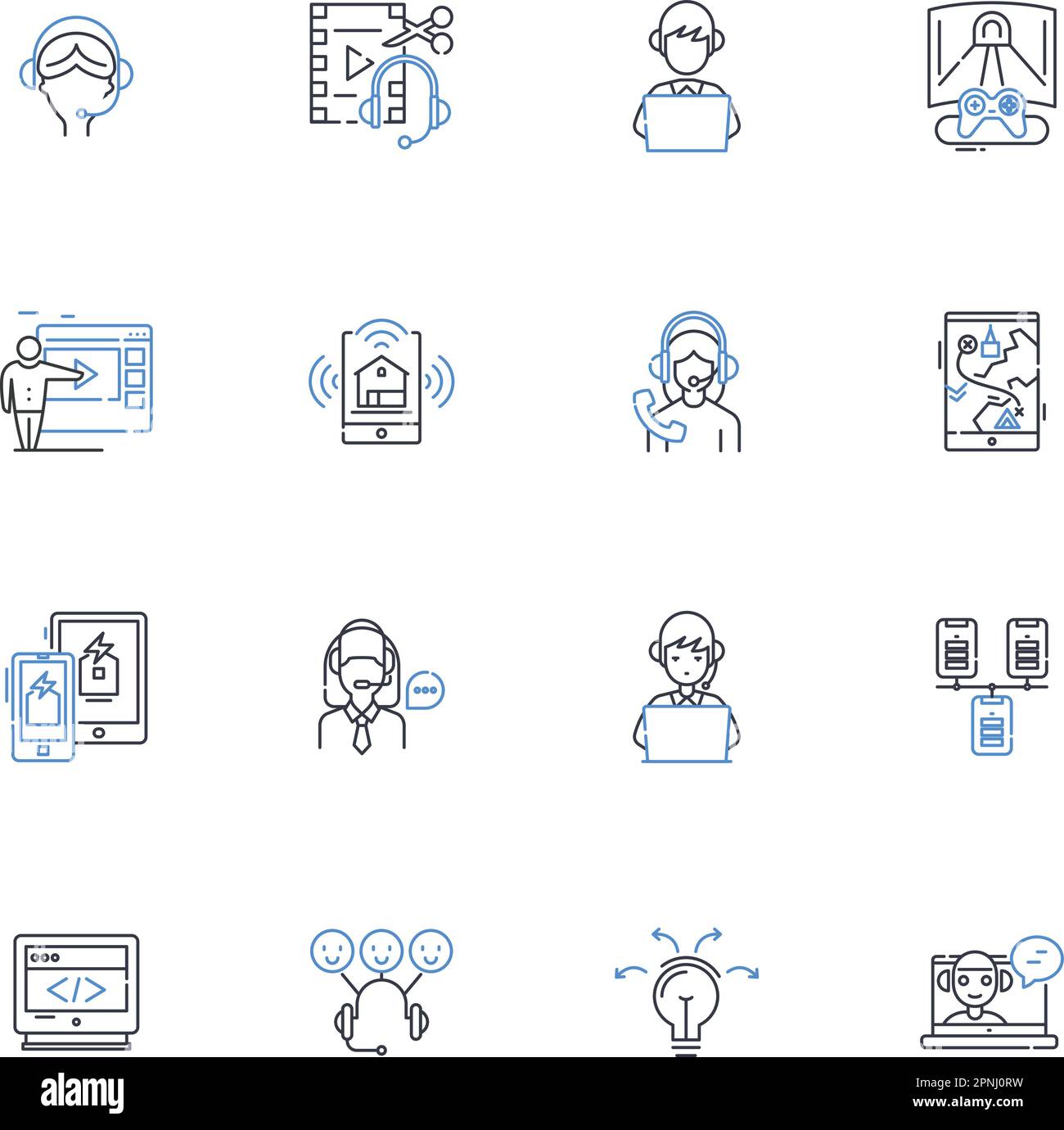 Volume line icons collection. Amplify, Density, Magnitude, Loudness, Intensity, Extent, Range vector and linear illustration. Capacity,Expansion,Size Stock Vector