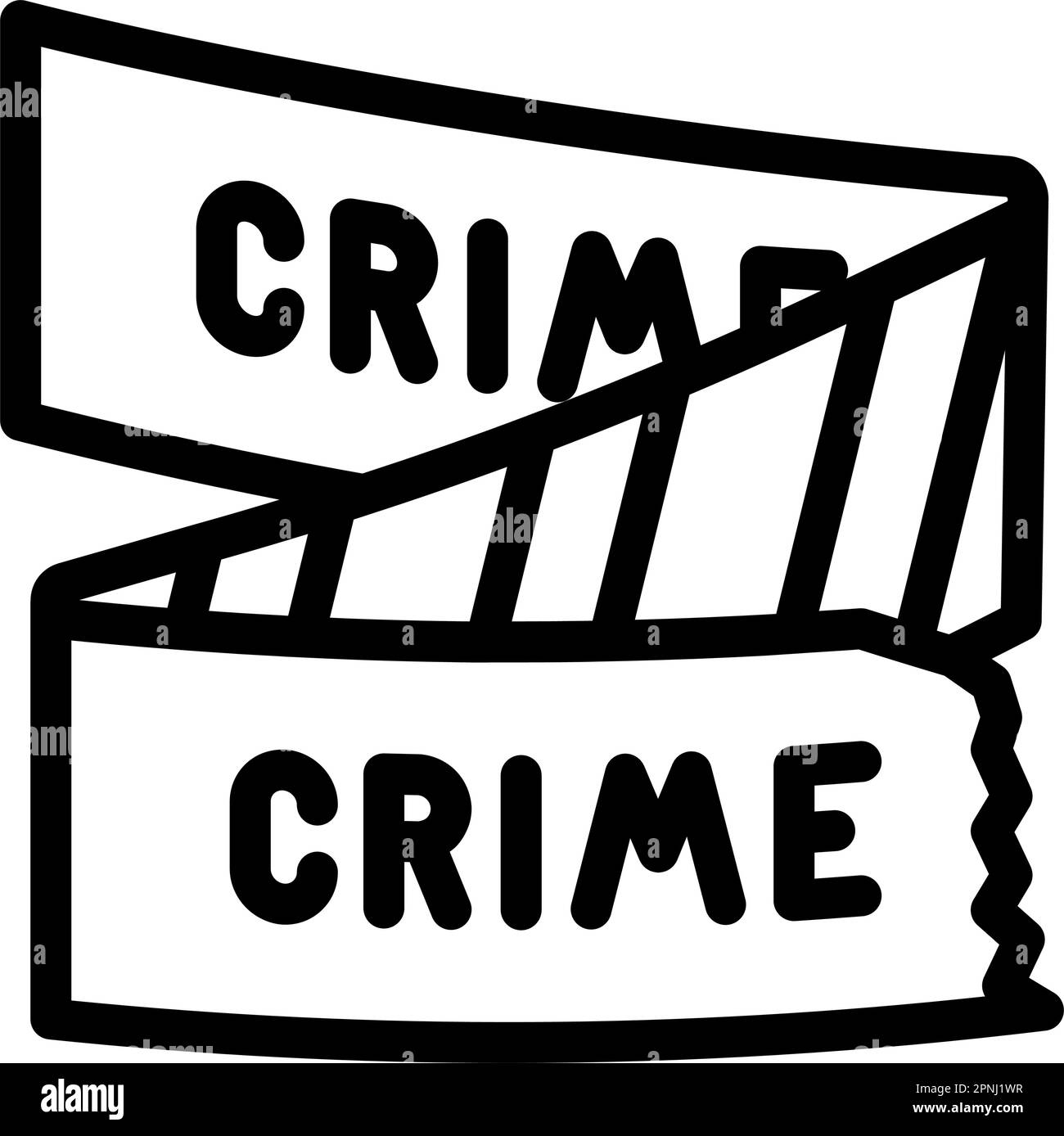 crime scene tape line icon vector illustration Stock Vector