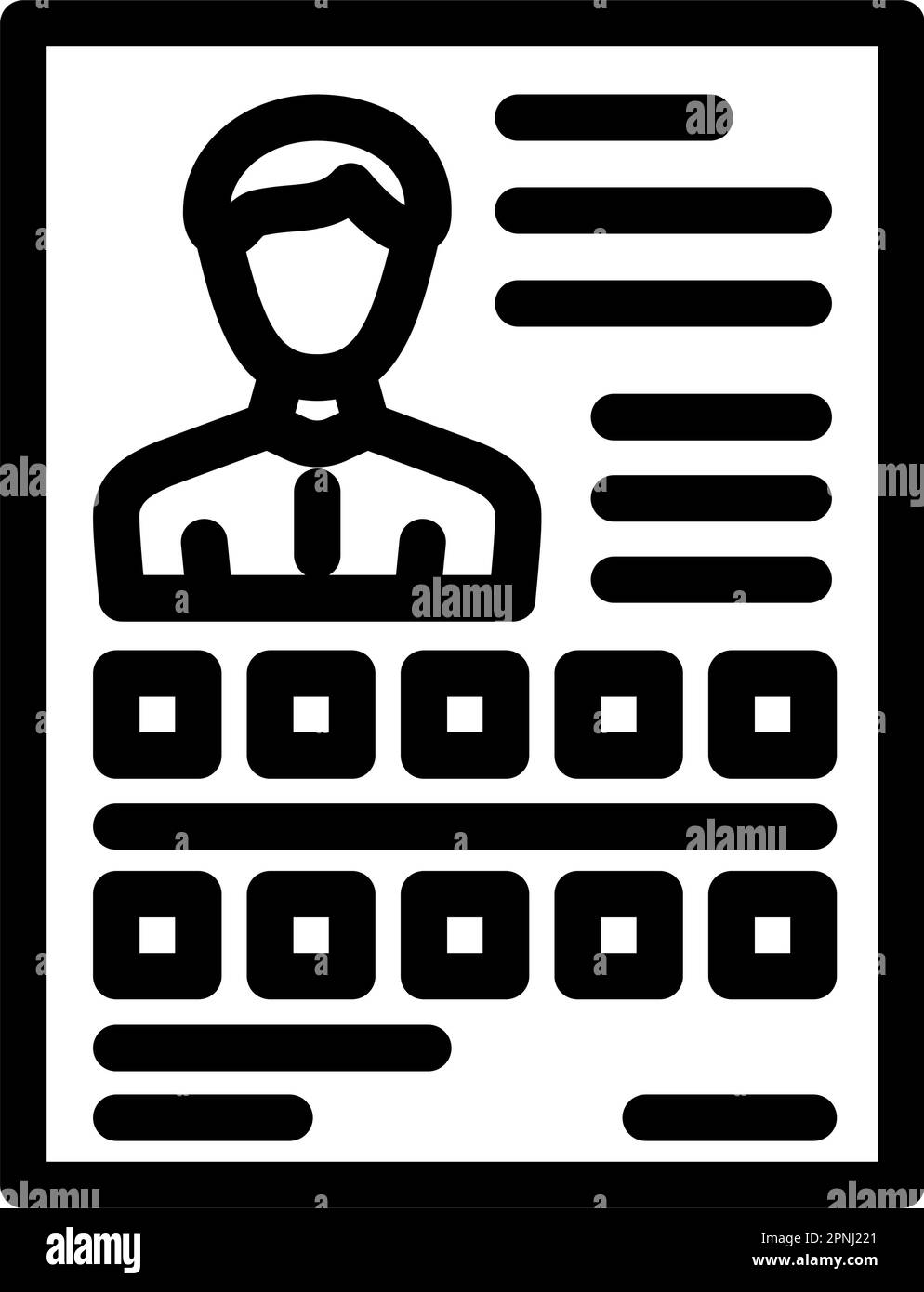 mugshot profile criminal line icon vector illustration Stock Vector
