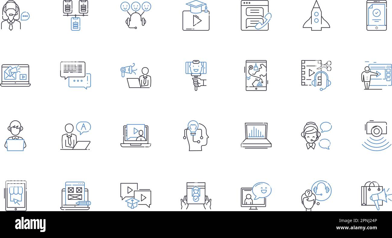 Acoustic line icons collection. Strumming, Melodic, Strings, Folk ...