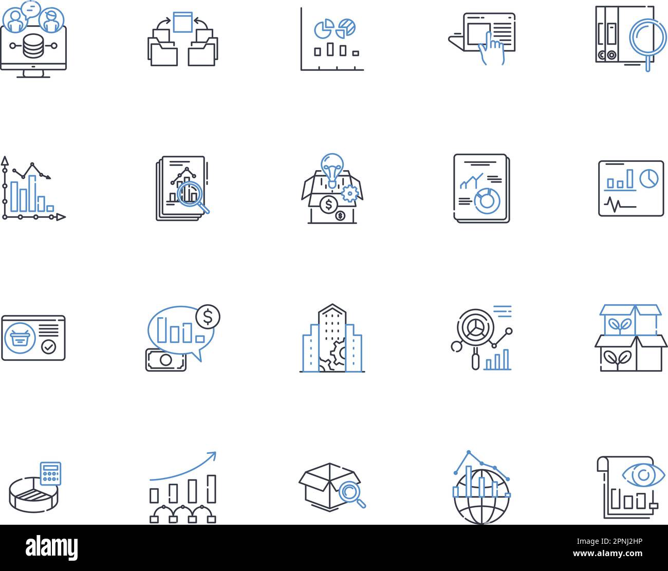 Source of information line icons collection. Internet, Books, News, Podcasts, Magazines, Television, Expert vector and linear illustration. Research Stock Vector