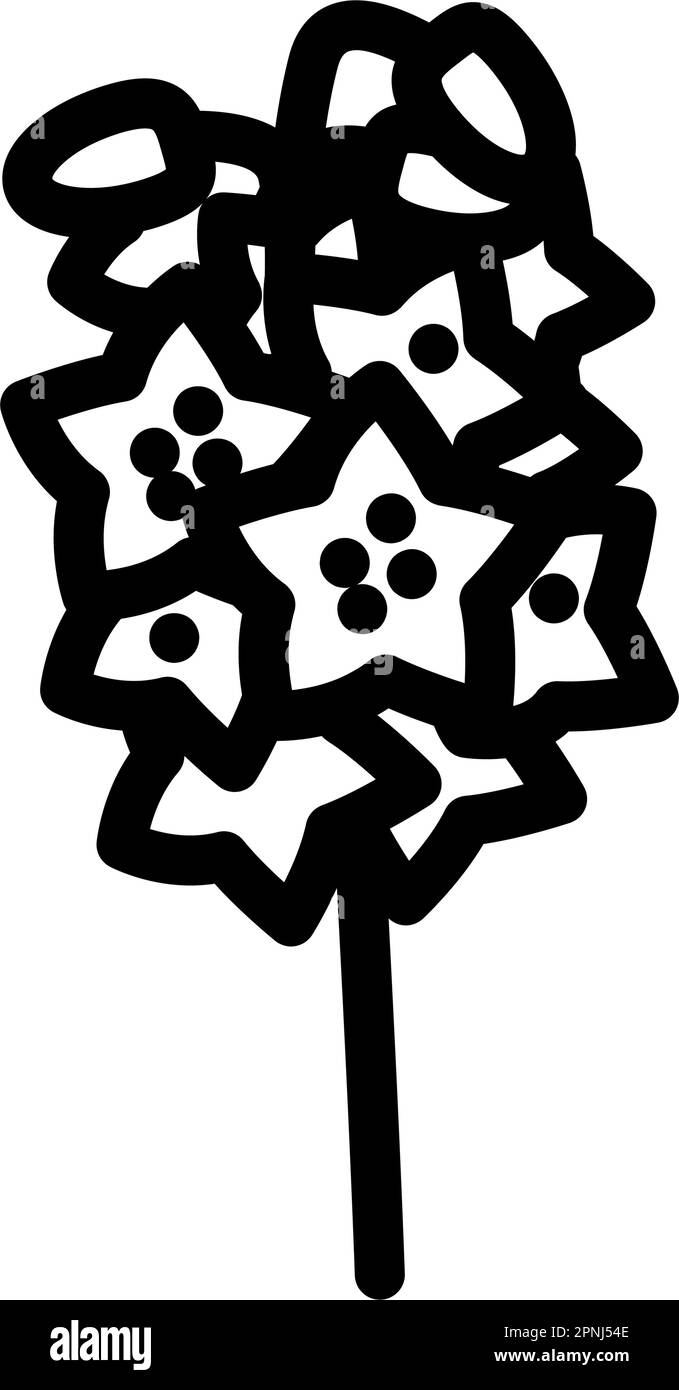 delphinium blossom spring line icon vector illustration Stock Vector