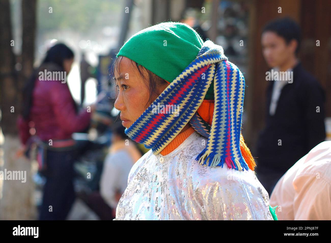 Dong Van old street market in Ha Giang, Vietnam. Native people come to the  market fair for trading Stock Photo - Alamy