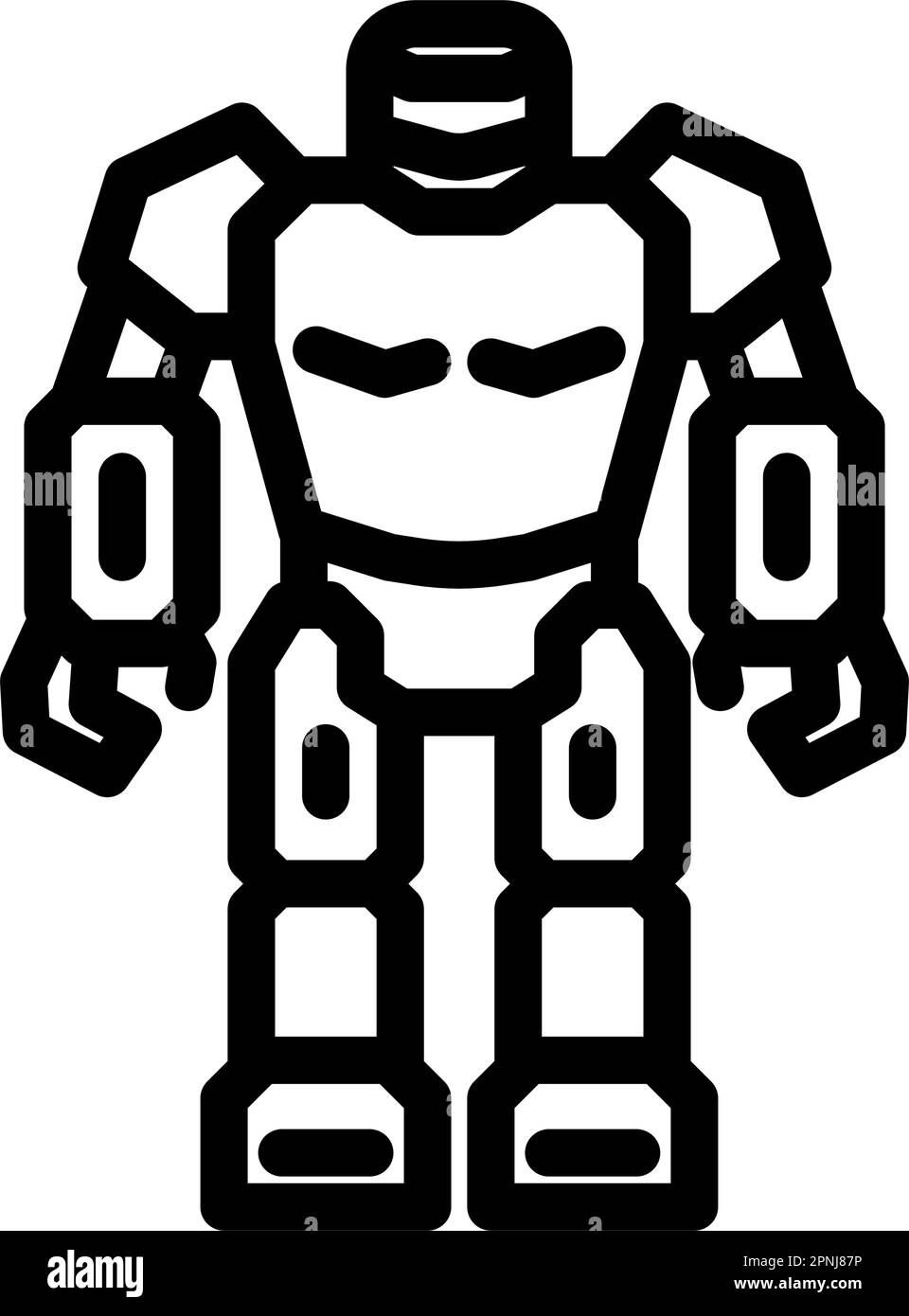 toy robot toy baby line icon vector illustration Stock Vector Image ...
