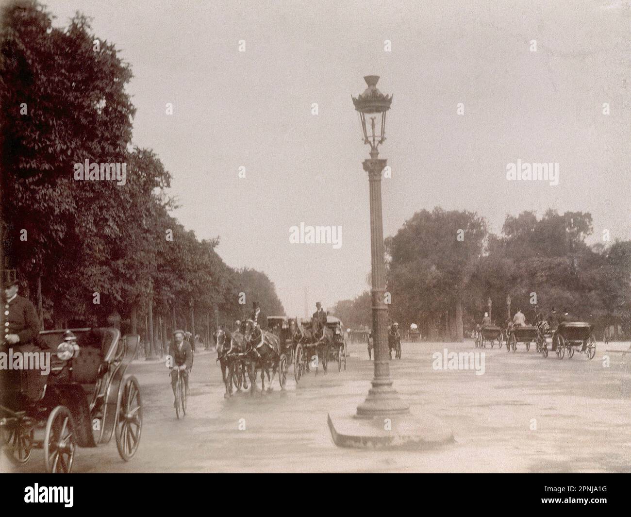 Photograph of the Avenue des Champs-Elysées by Atget Eugène Carnavalet Museum in Paris Stock Photo