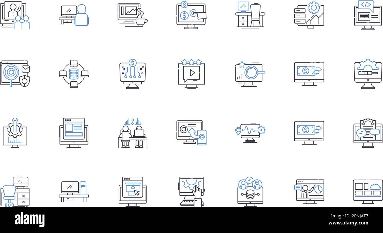 Mobile Computing line icons collection. Mobility, Connectivity ...