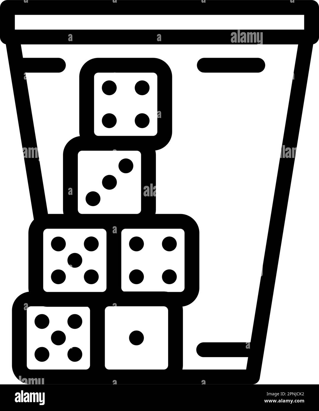 dice game board table line icon vector illustration Stock Vector Image ...