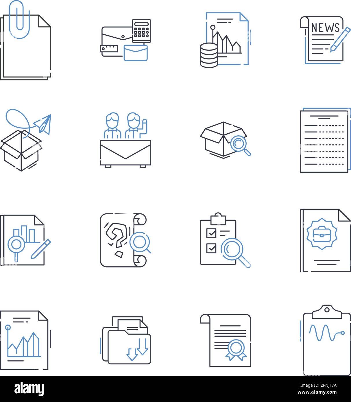 Inventory records line icons collection. Tracking, Management