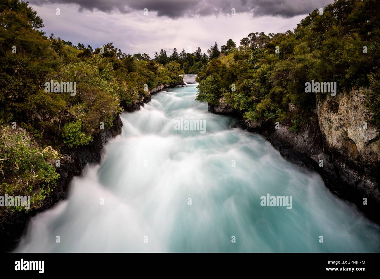 Huka Falls Viewpoint, Lake Taupo, North Island, New Zealand Stock Photo ...