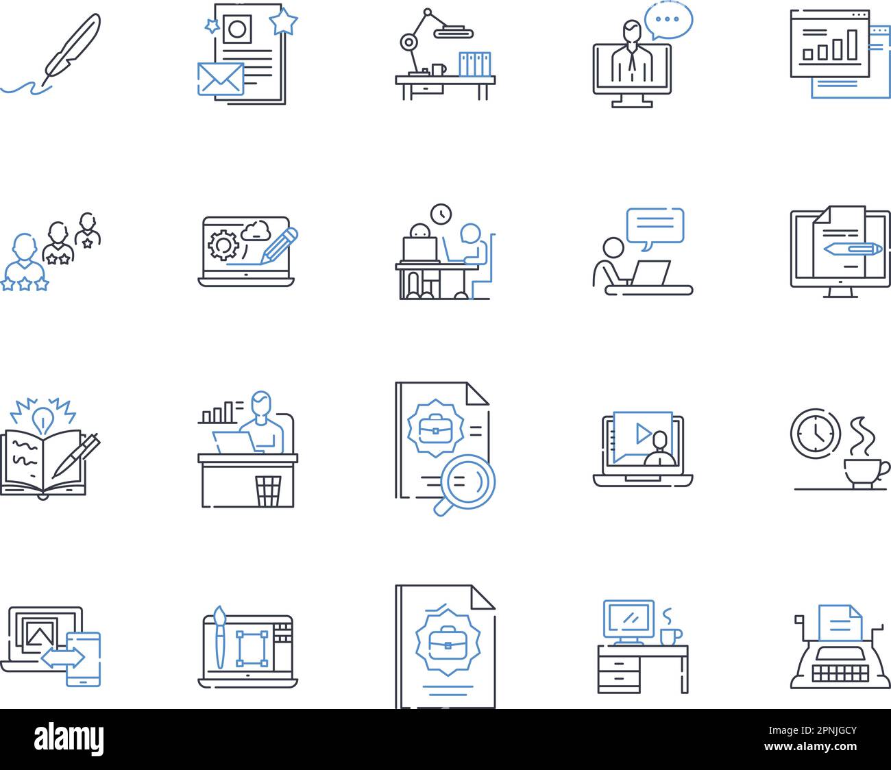 Mobile operation line icons collection. Android, iOS, Samsung, Apple, Huawei, Mobile, Smartph vector and linear illustration. Carrier,Nerk,LTE outline Stock Vector