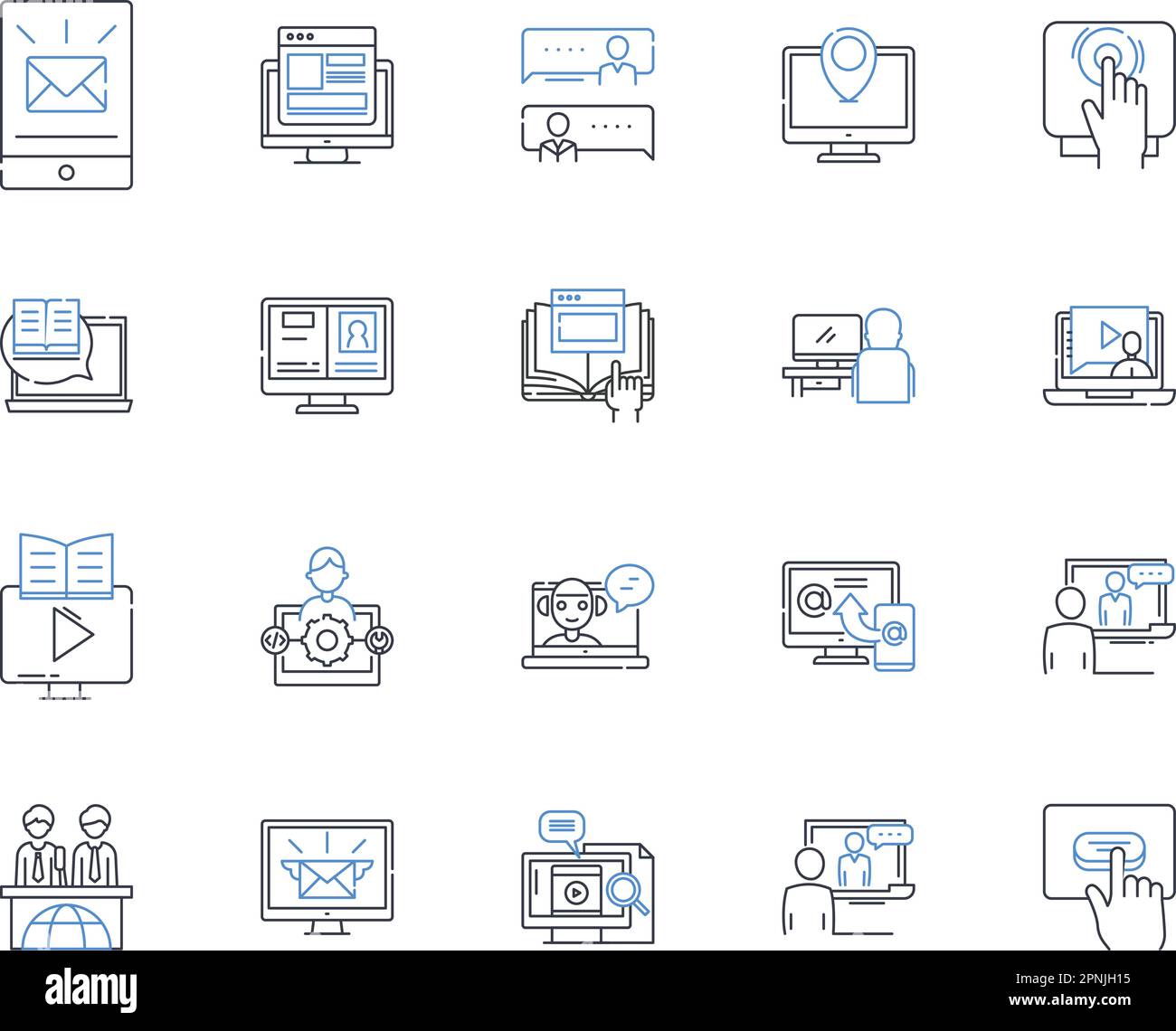 Radio station line icons collection. Music, Entertainment, Broadcasting ...