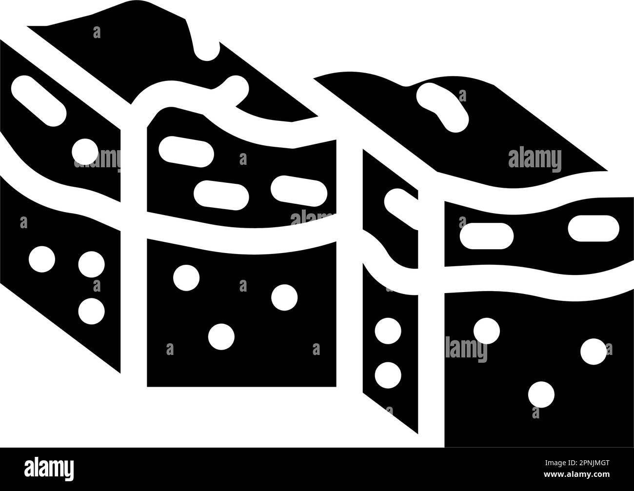 transform earthquake glyph icon vector illustration Stock Vector