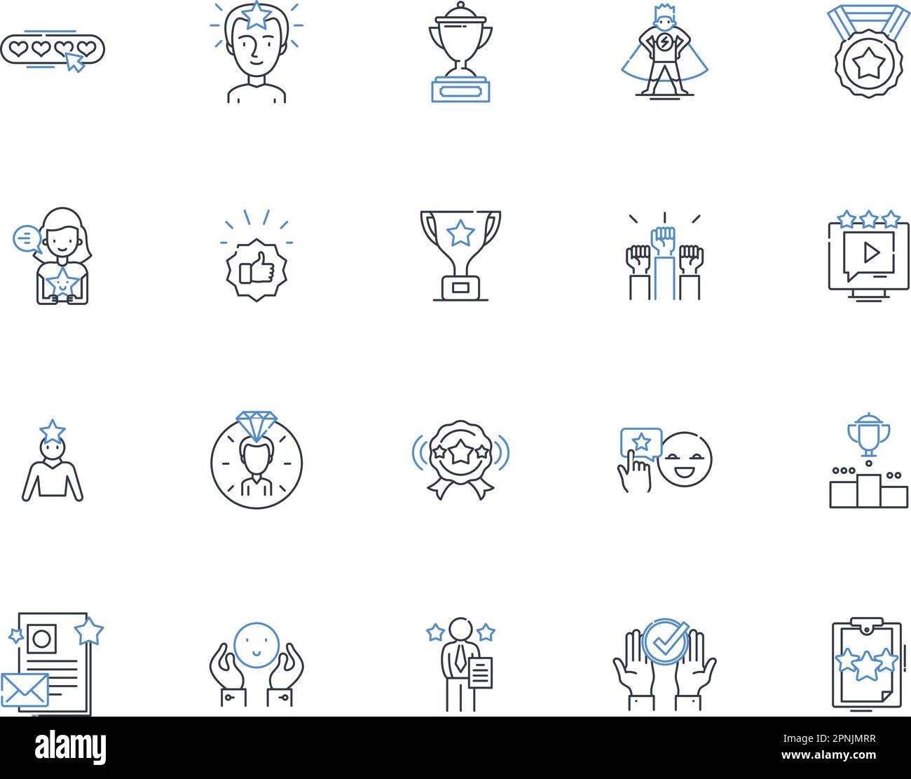 Mighty warriors outline icons collection. Courageous, Valiant, Fearless 
