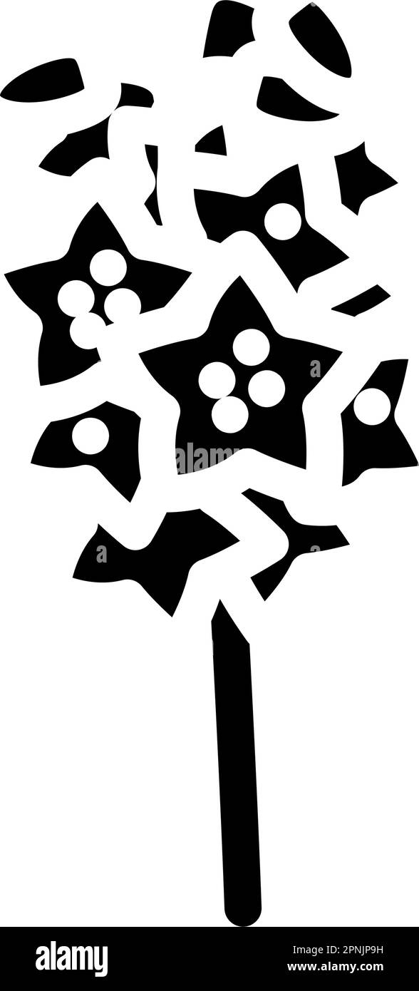 delphinium blossom spring glyph icon vector illustration Stock Vector
