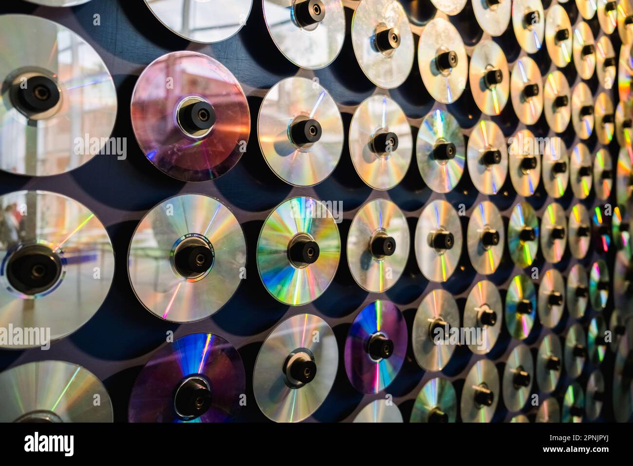 Compact laser discs are obsolete objects, as are music and data cds. Stock Photo