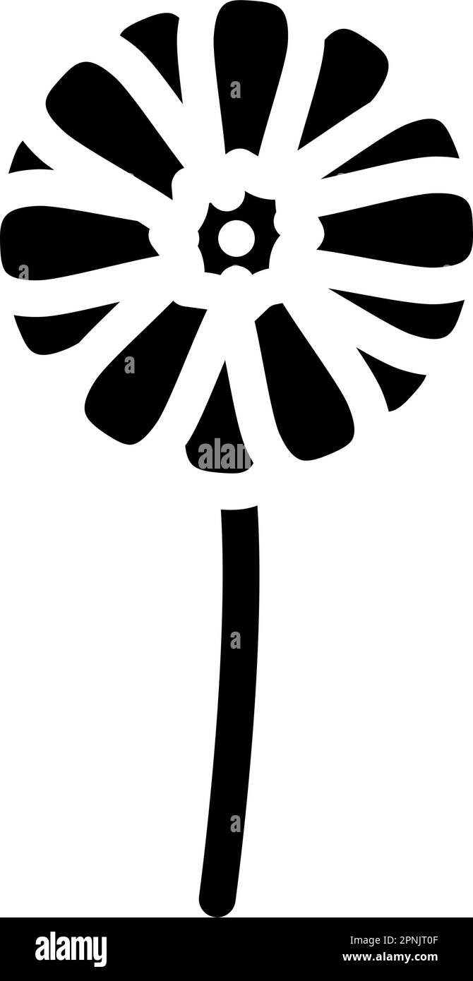 aster blossom spring glyph icon vector illustration Stock Vector Image ...