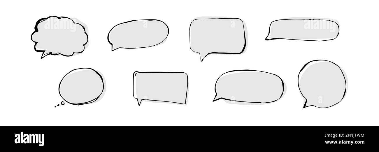 Speach bubble set icon. Vector flat illustration Stock Vector Image ...