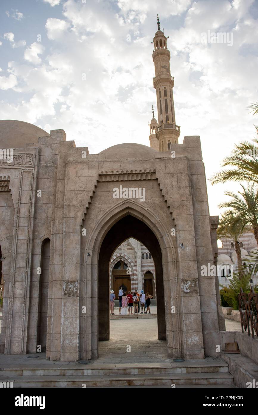 SHARM EL SHEIKH, EGYPT - JANUARY 30, 2023 Al Mustafa mosque Stock Photo