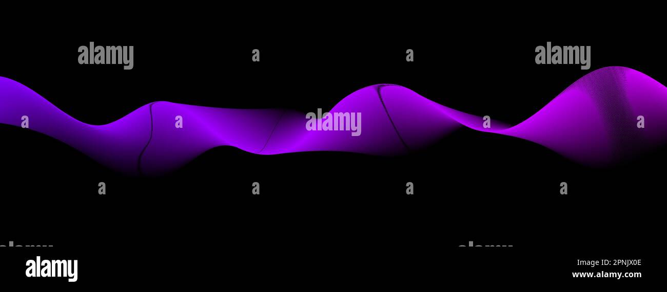 Wave gradient abstract colorful flowing lines on black background ...