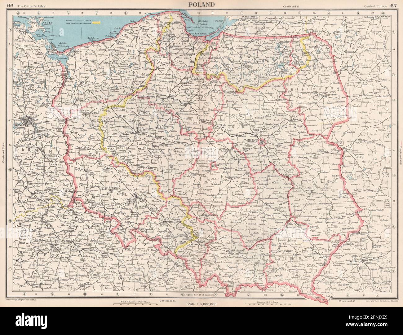 Poland german border map hi-res stock photography and images - Alamy