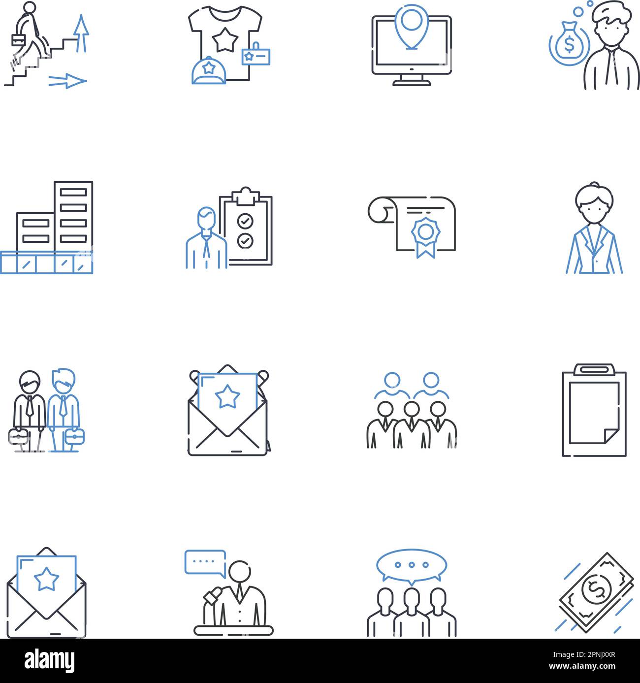 Business Consultancy line icons collection. Strategy, Optimization ...