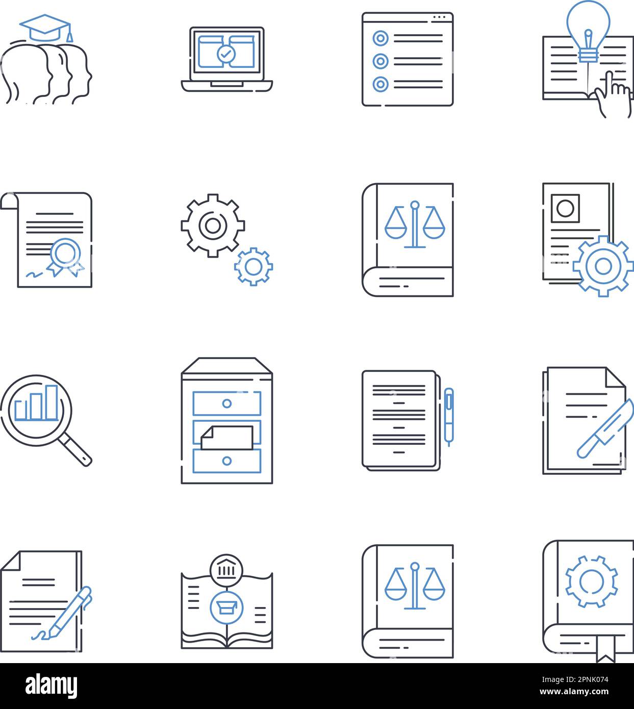 online courses line icons collection. eLearning, virtual, distance, instruction, web-based, remote, digital vector and linear illustration Stock Vector
