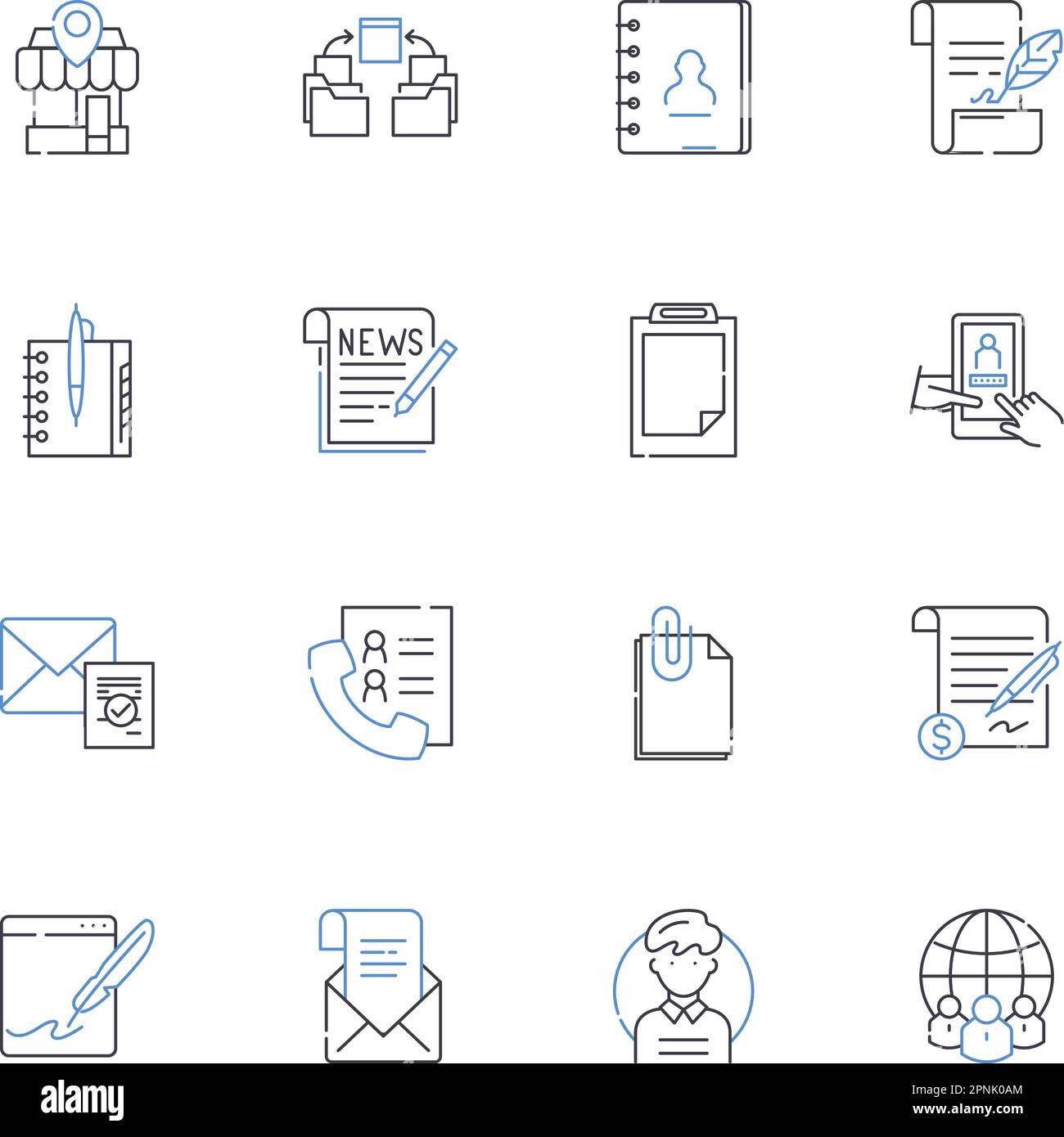 Wireless connection line icons collection. Wi-Fi, Bluetooth, Hotspot, Signal, Nerk, Router, Antenna vector and linear illustration. Modem,Transmitter Stock Vector