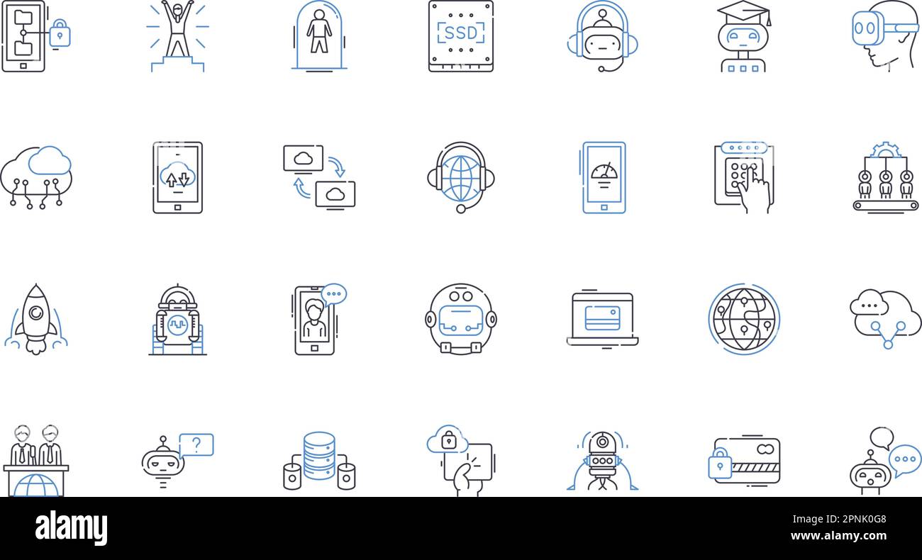 Online safety line icons collection. cybersecurity, privacy, phishing ...