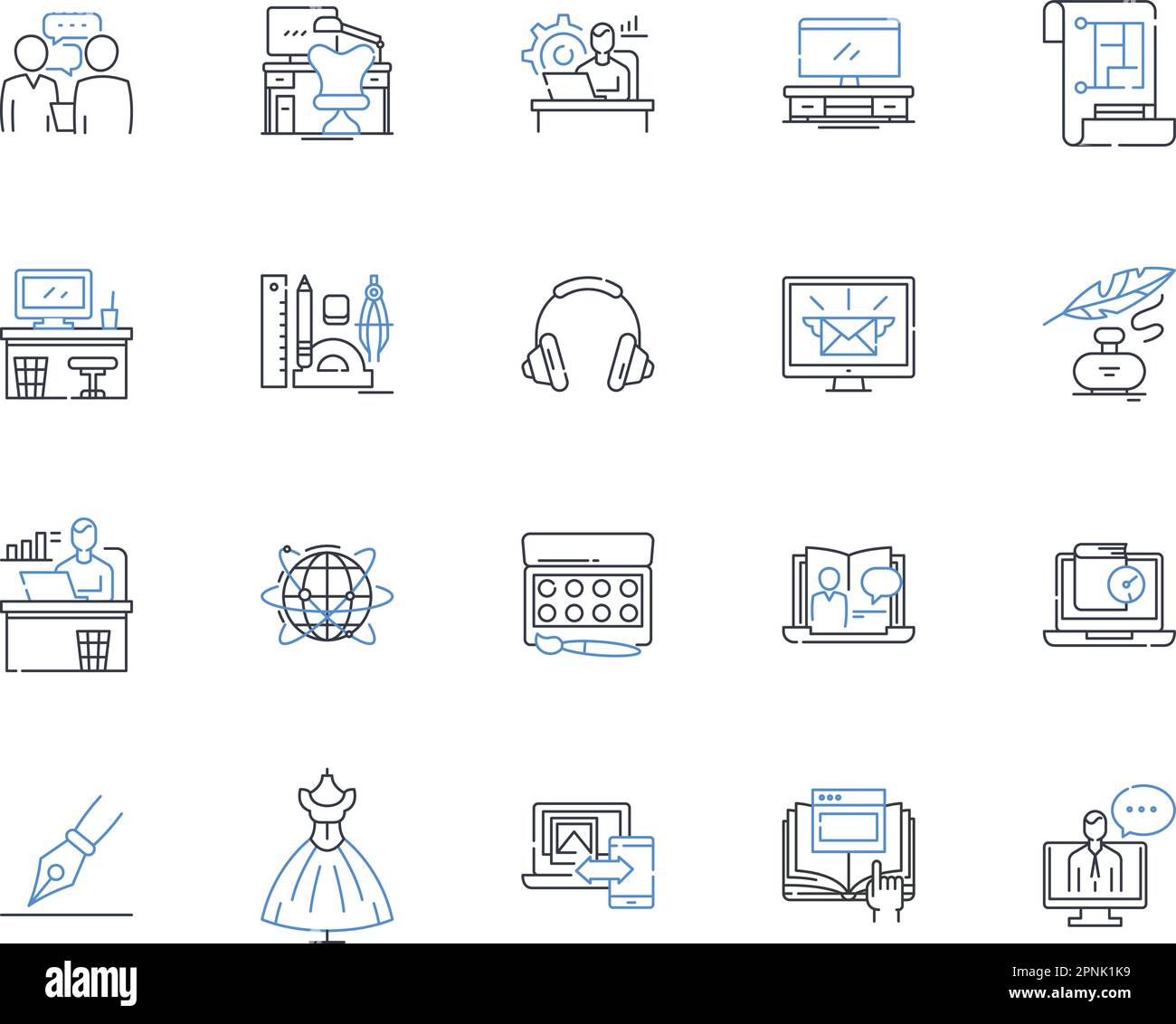 Small business line icons collection. Entrepreneur, Startup, Growth ...