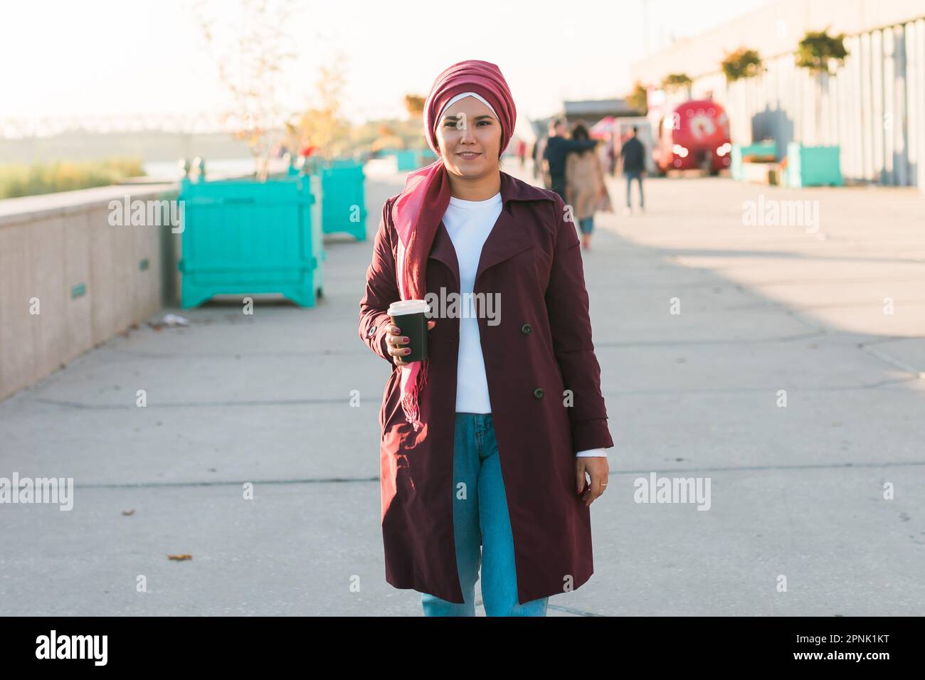 Pretty woman in hijab walking hi-res stock photography and images - Alamy