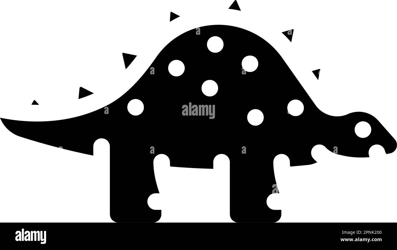 toy animal dinosaur toy child glyph icon vector illustration Stock