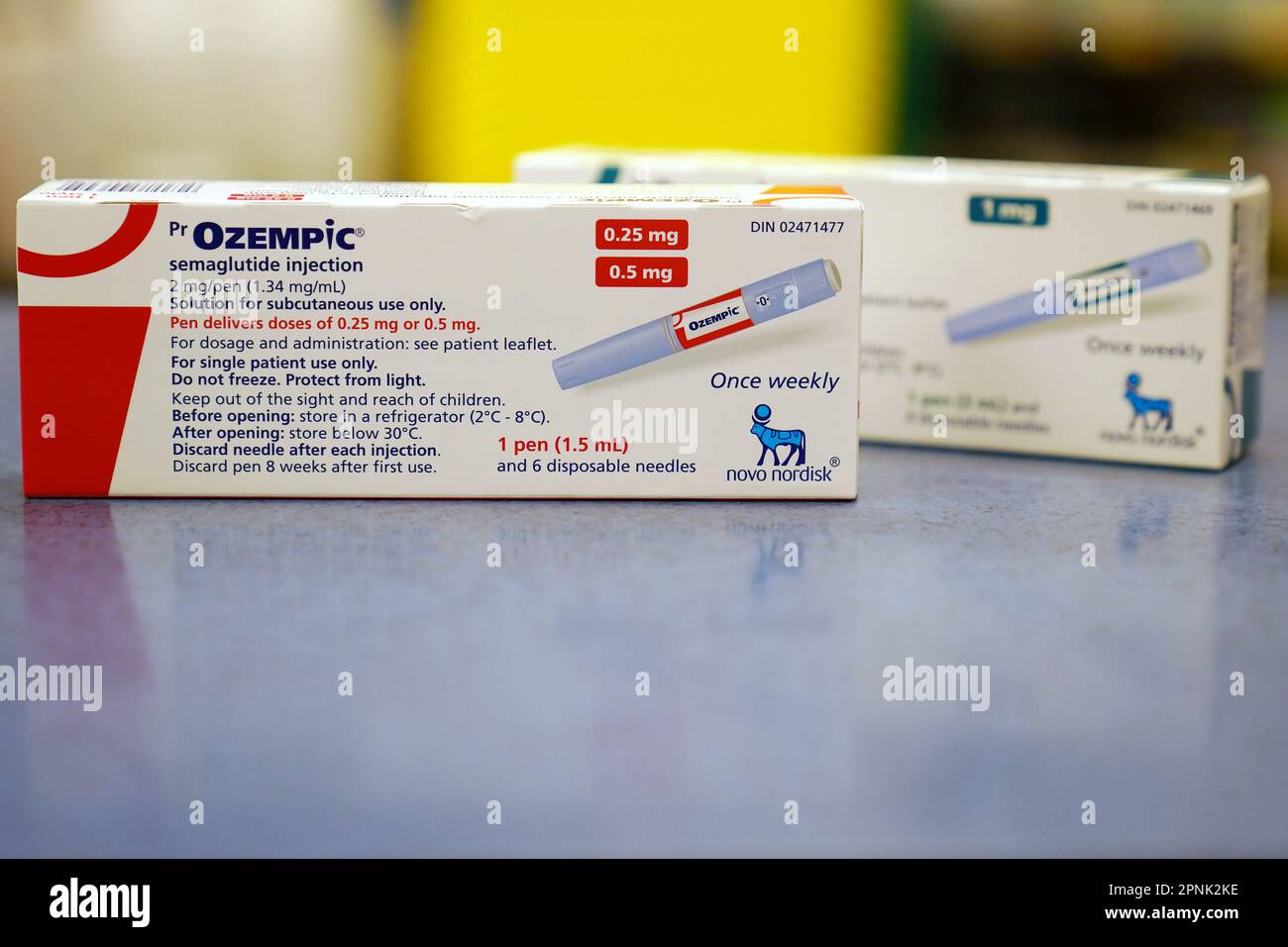Toronto, Canada. 19th Apr, 2023. Diabetes drug Ozempic is shown at a  pharmacy in Toronto on Wednesday, April 19, 2023. Credit: The Canadian  Press/Alamy Live News Stock Photo - Alamy