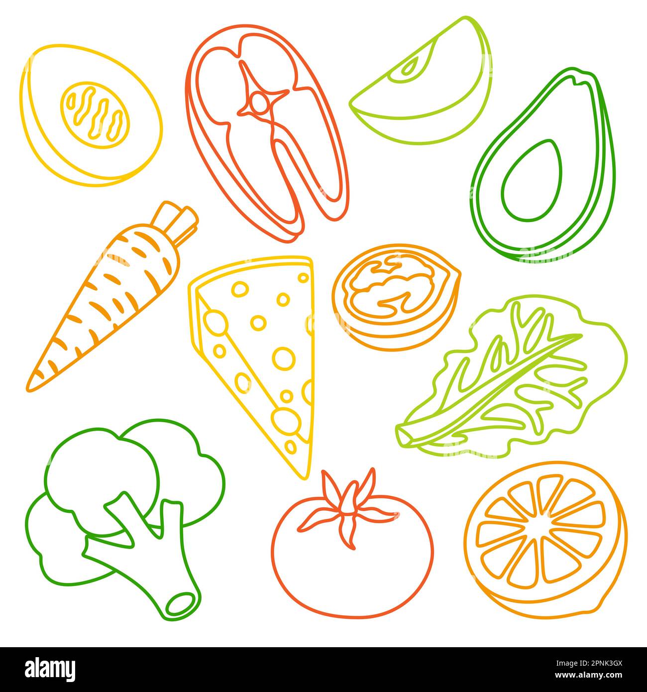 healthy food drawing