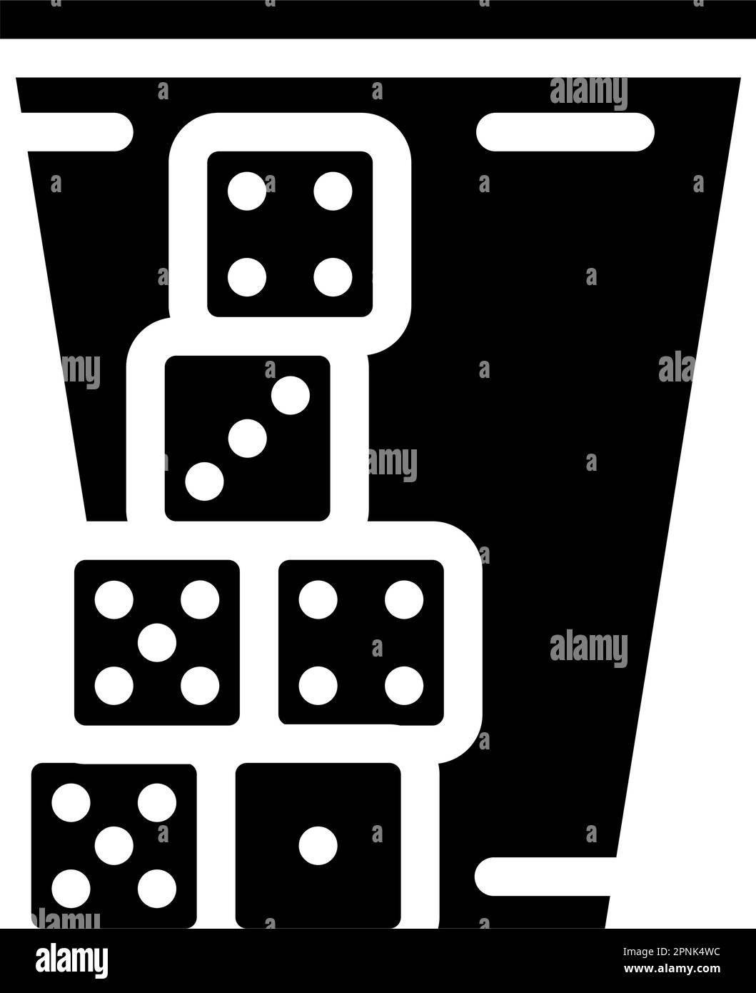 dice game board table glyph icon vector illustration Stock Vector Image