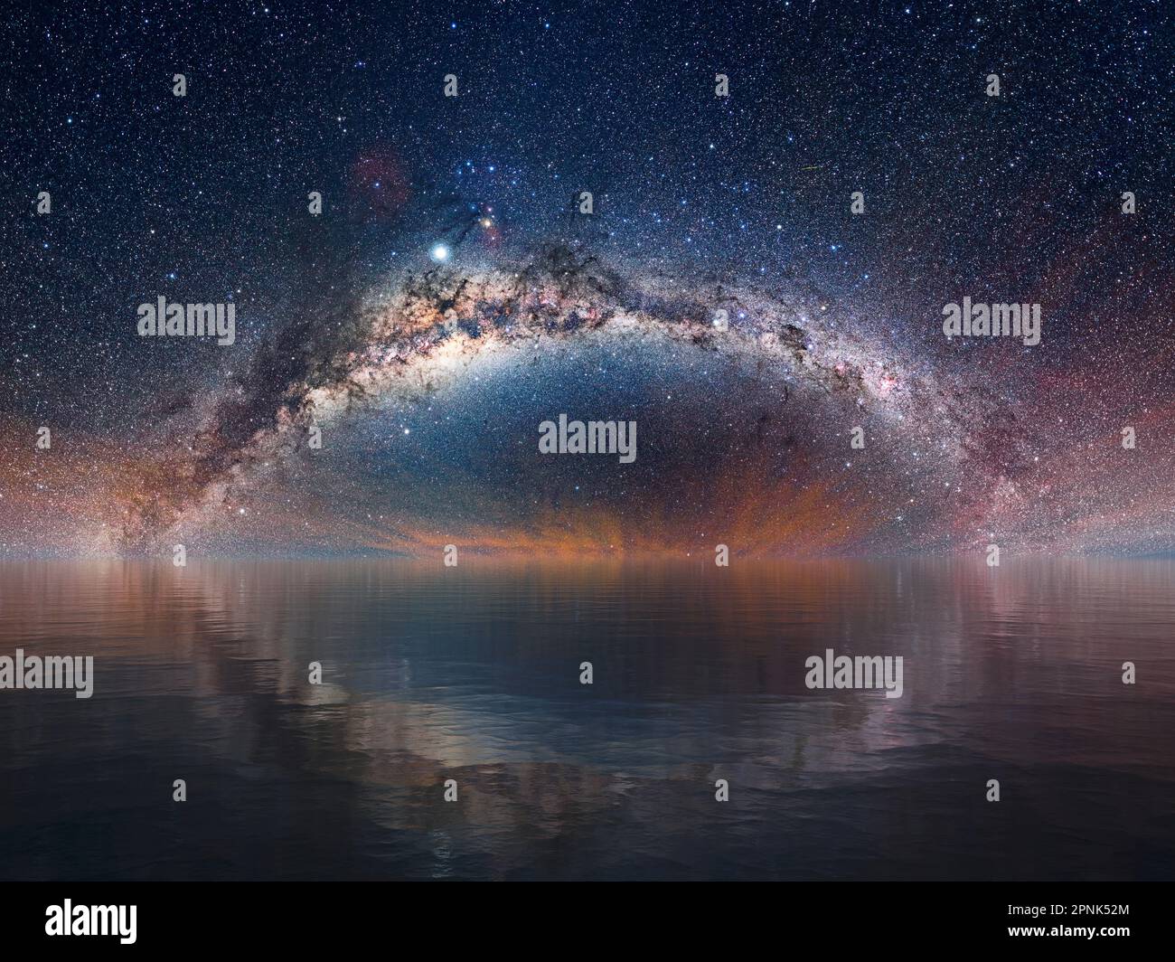 Milky Way Reflections Stock Photo - Alamy