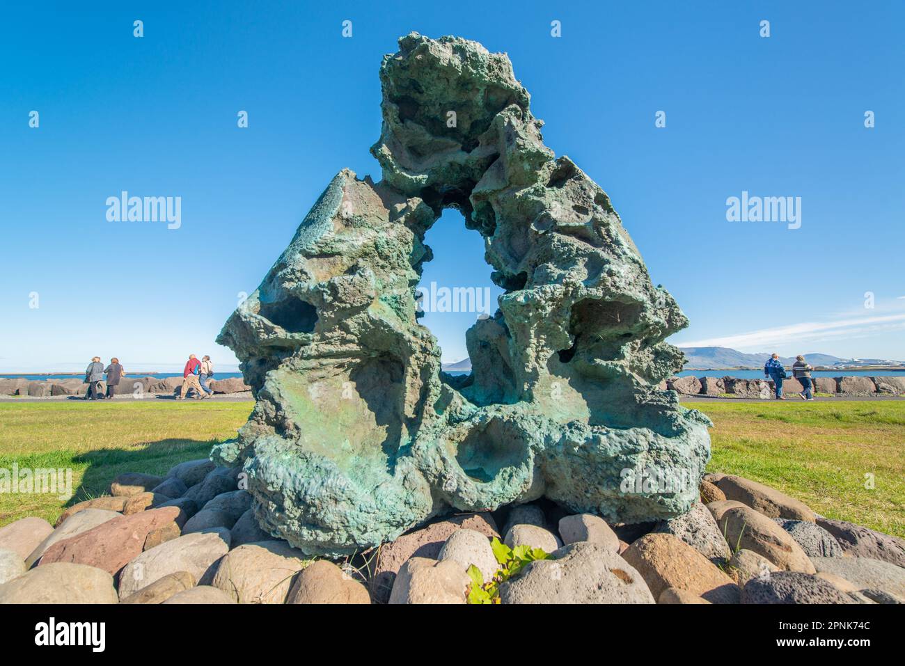 Islandsvardan, Bronze Sculpture by Johann Eyfells, Reykjavik, Iceland