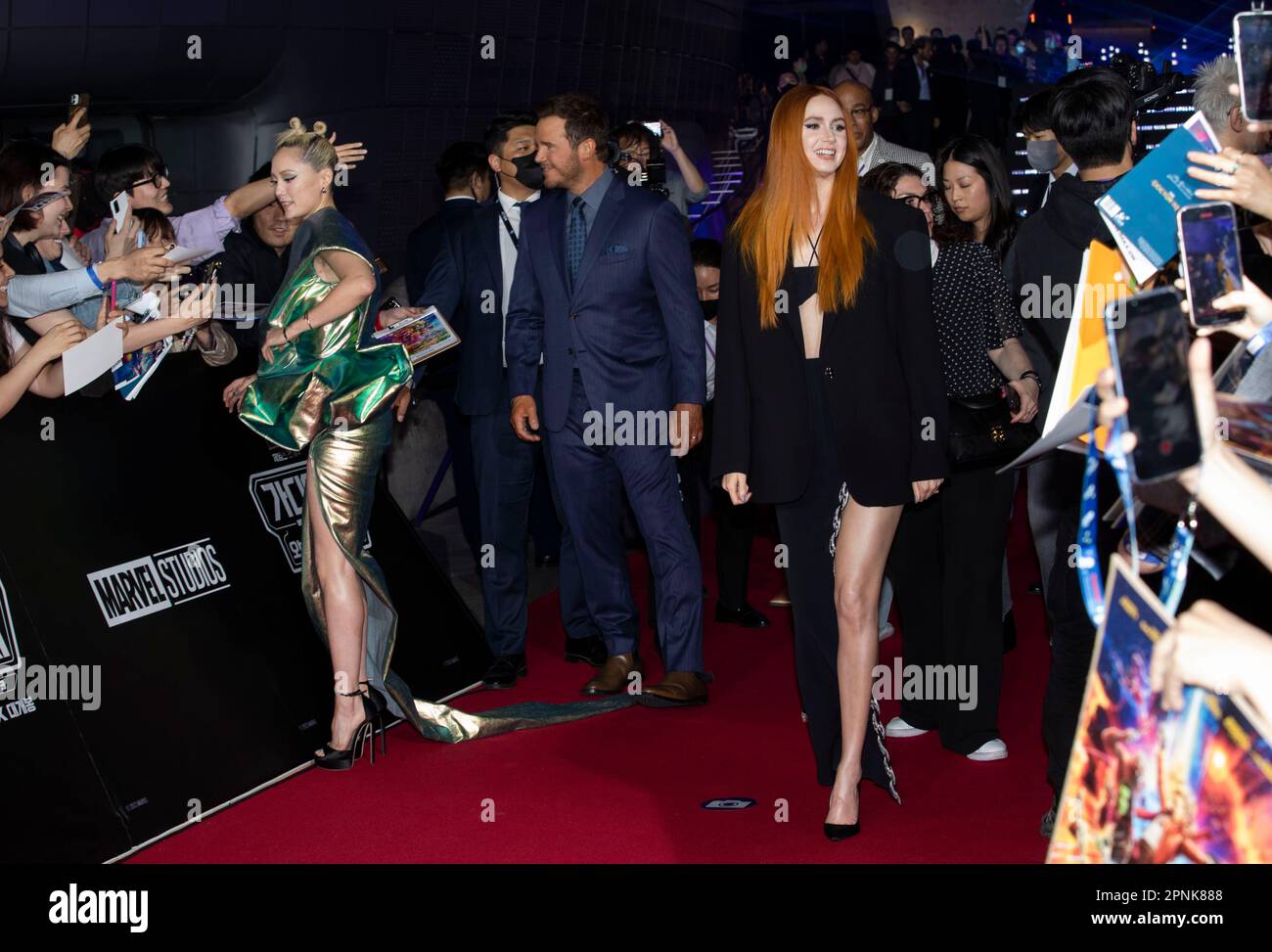 Seoul, South Korea. 19th Apr, 2023. (L to R) Chris Pratt, Pom