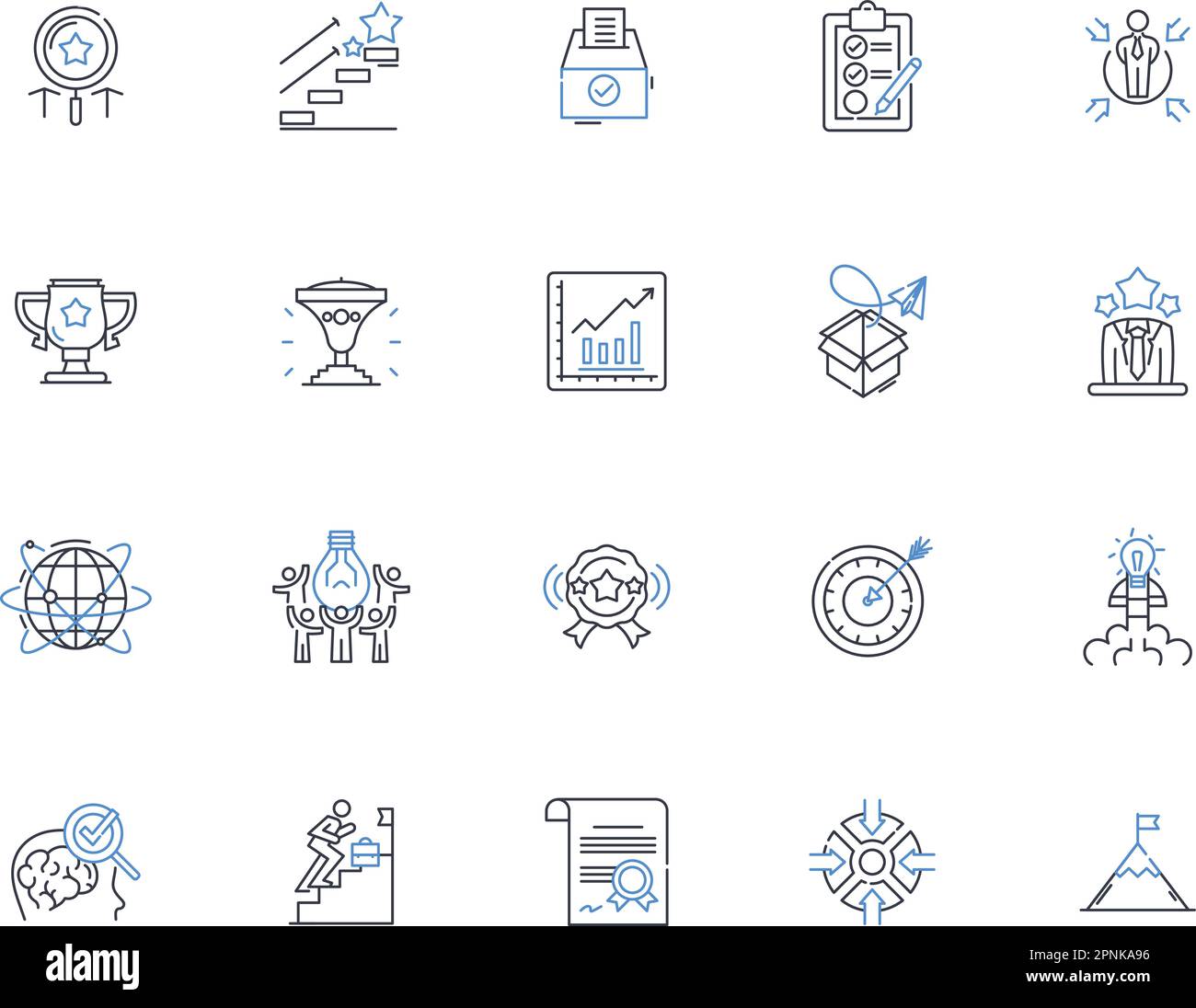 Desires line icons collection. Cravings, Longings, Urges, Hunger, Passions, Wants, Needs vector and linear illustration. Dreams,Aspirations,Ambitions Stock Vector
